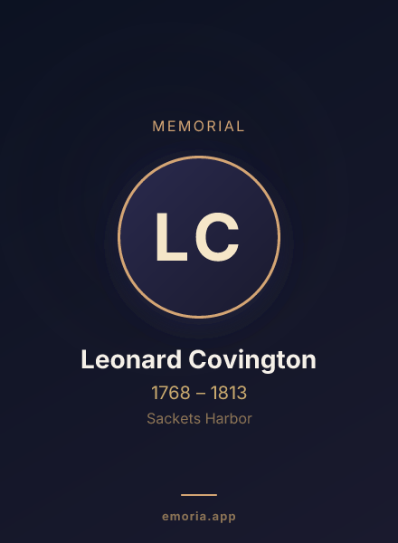 Memorial portrait of Leonard Covington