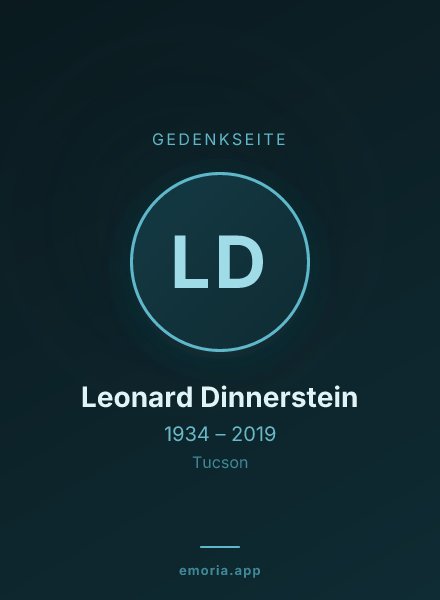 Gedenkportrait von Leonard Dinnerstein