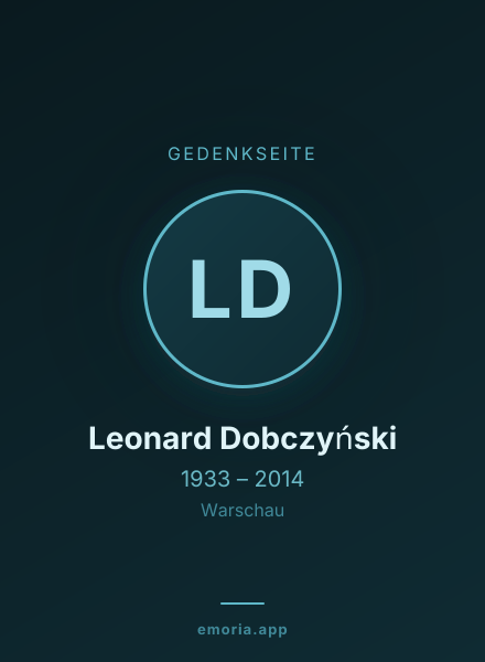 Gedenkportrait von Leonard Dobczyński