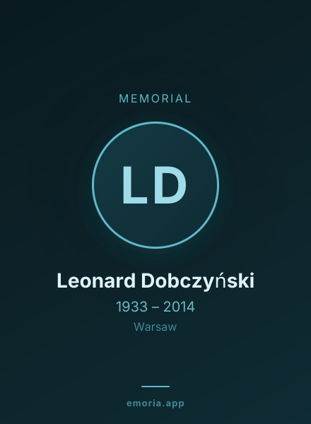 Memorial portrait of Leonard Dobczyński