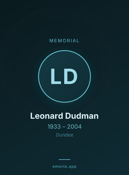 Memorial portrait of Leonard Dudman