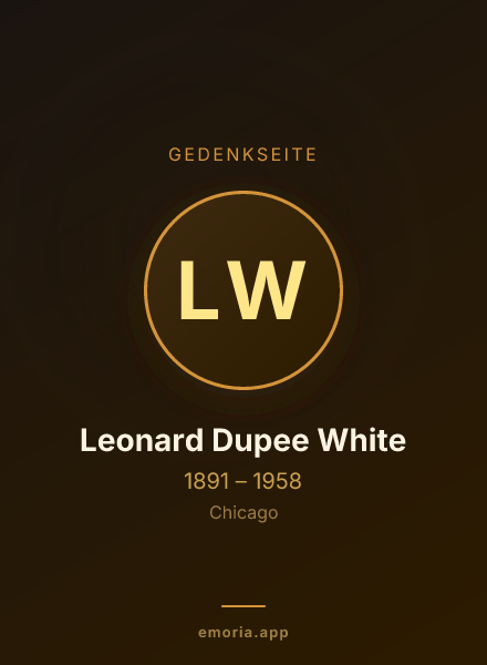 Gedenkportrait von Leonard Dupee White