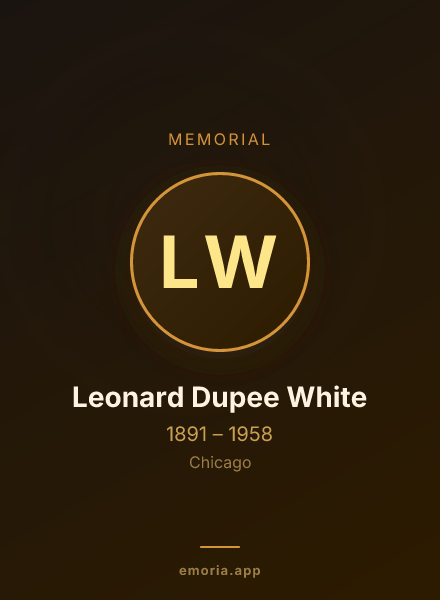 Memorial portrait of Leonard Dupee White