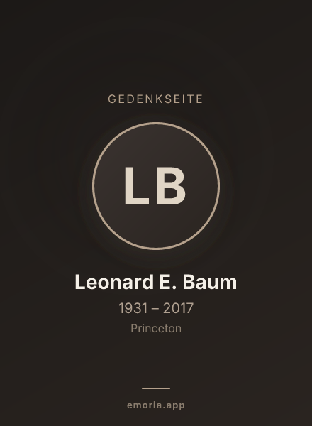 Gedenkportrait von Leonard E. Baum