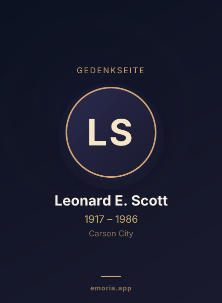 Gedenkportrait von Leonard E. Scott