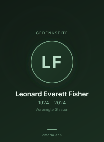 Gedenkportrait von Leonard Everett Fisher