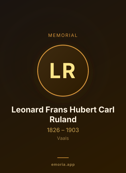 Memorial portrait of Leonard Frans Hubert Carl Ruland