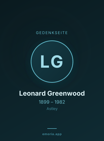 Gedenkportrait von Leonard Greenwood