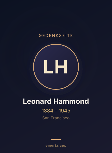 Gedenkportrait von Leonard Hammond