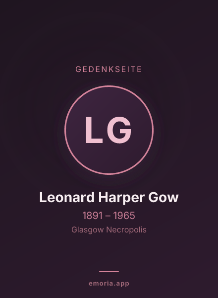 Gedenkportrait von Leonard Harper Gow