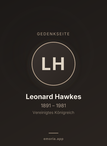 Gedenkportrait von Leonard Hawkes