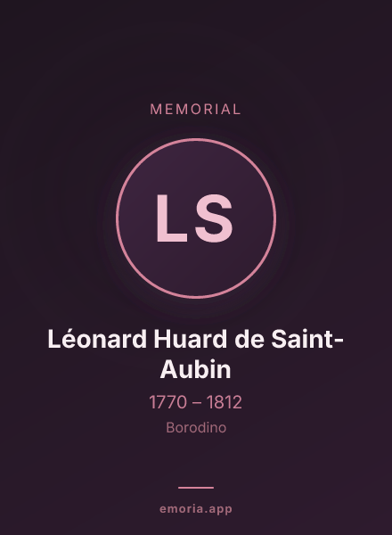 Memorial portrait of Léonard Huard de Saint-Aubin