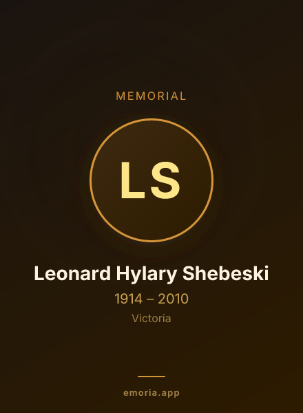 Memorial portrait of Leonard Hylary Shebeski