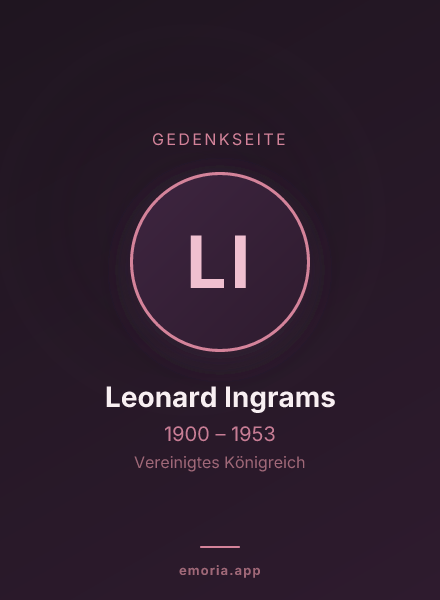 Gedenkportrait von Leonard Ingrams