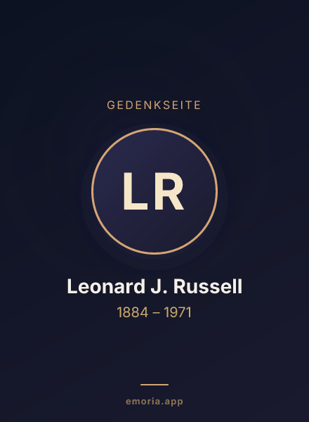 Gedenkportrait von Leonard J. Russell