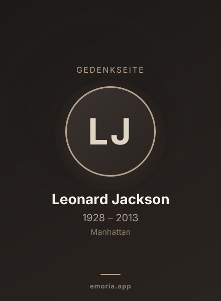 Gedenkportrait von Leonard Jackson