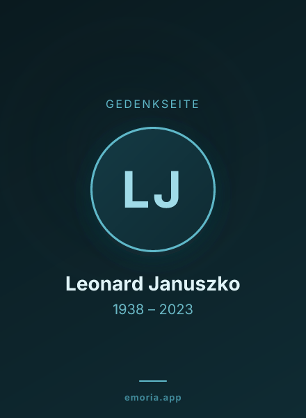 Gedenkportrait von Leonard Januszko