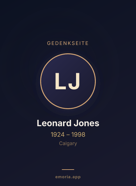 Gedenkportrait von Leonard Jones