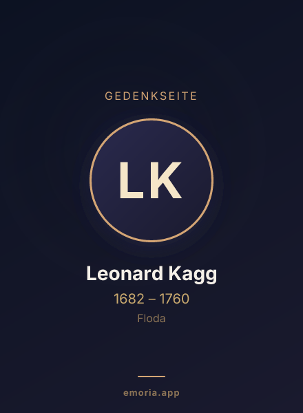 Gedenkportrait von Leonard Kagg