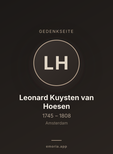 Gedenkportrait von Leonard Kuysten van Hoesen