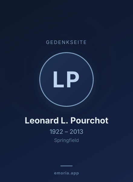 Gedenkportrait von Leonard L. Pourchot