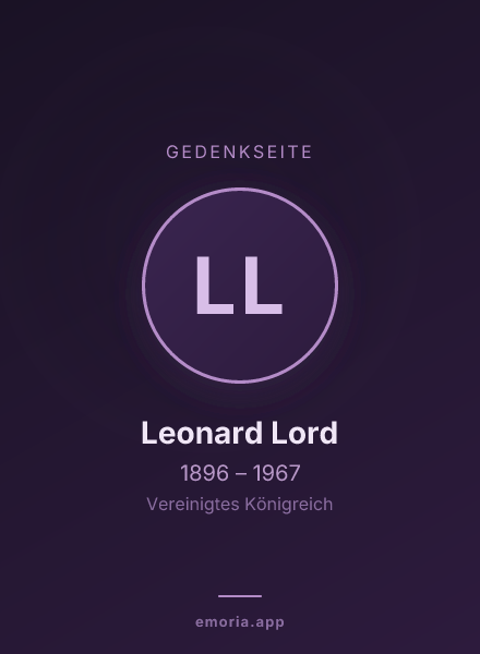 Gedenkportrait von Leonard Lord