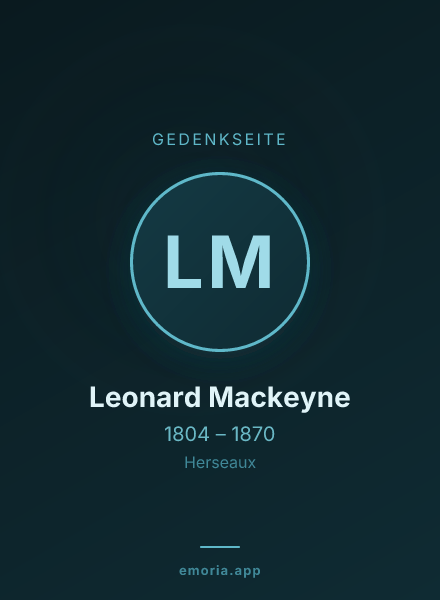 Gedenkportrait von Leonard Mackeyne