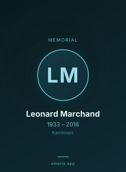 Memorial portrait of Leonard Marchand
