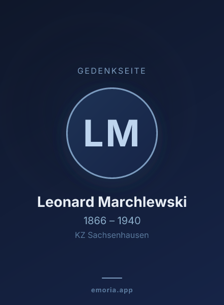 Gedenkportrait von Leonard Marchlewski