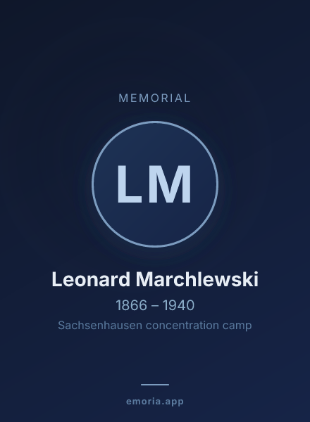 Memorial portrait of Leonard Marchlewski