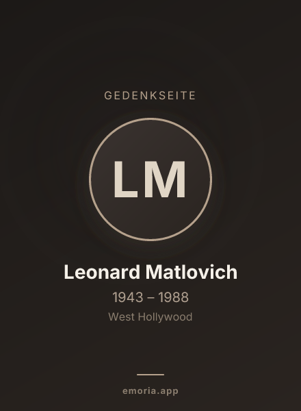 Gedenkportrait von Leonard Matlovich