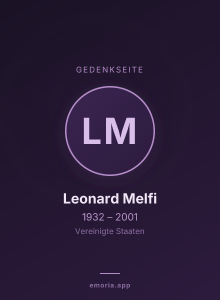 Gedenkportrait von Leonard Melfi