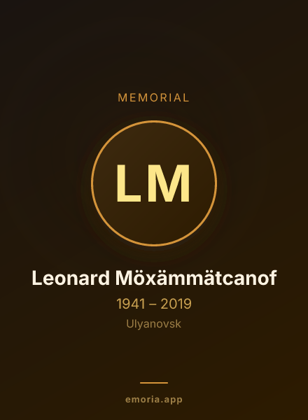 Memorial portrait of Leonard Möxämmätcanof