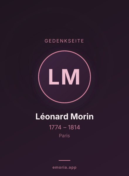 Gedenkportrait von Léonard Morin