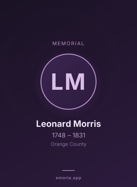 Memorial portrait of Leonard Morris