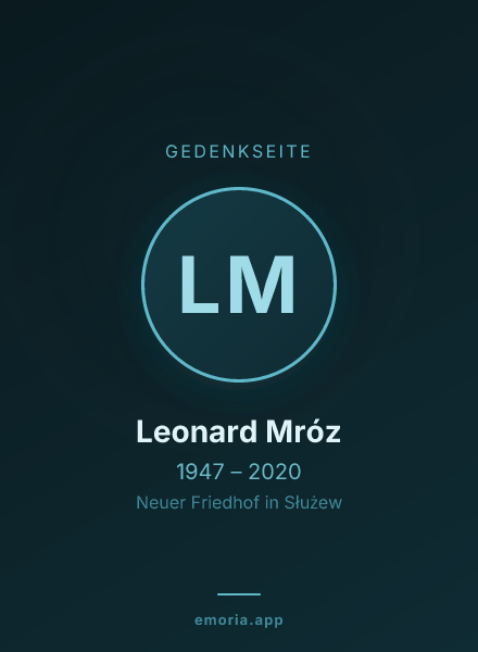 Gedenkportrait von Leonard Mróz