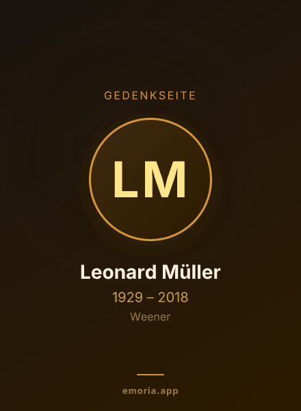 Gedenkportrait von Leonard Müller