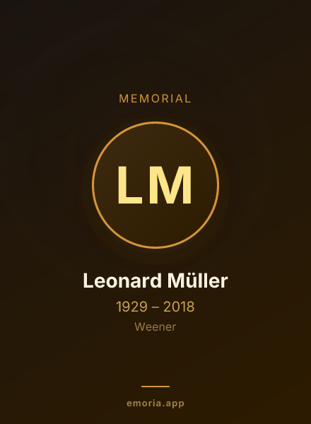 Memorial portrait of Leonard Müller