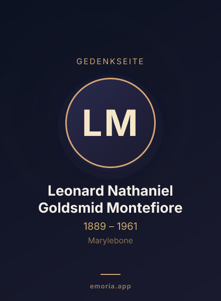 Gedenkportrait von Leonard Nathaniel Goldsmid Montefiore