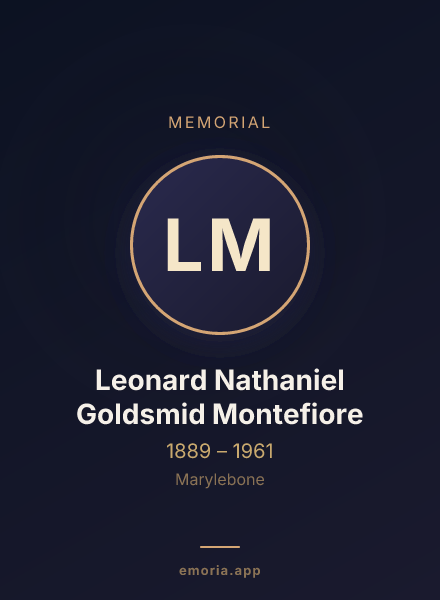 Memorial portrait of Leonard Nathaniel Goldsmid Montefiore