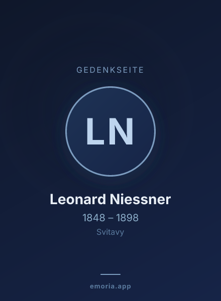 Gedenkportrait von Leonard Niessner