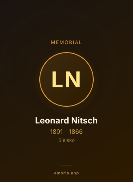 Memorial portrait of Leonard Nitsch