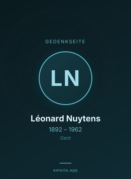 Gedenkportrait von Léonard Nuytens