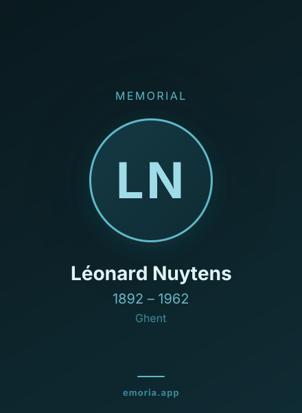 Memorial portrait of Léonard Nuytens