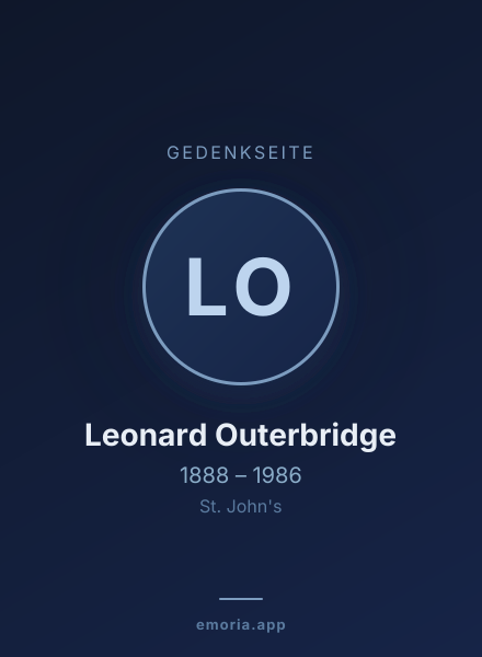 Gedenkportrait von Leonard Outerbridge
