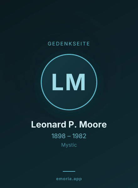 Gedenkportrait von Leonard P. Moore