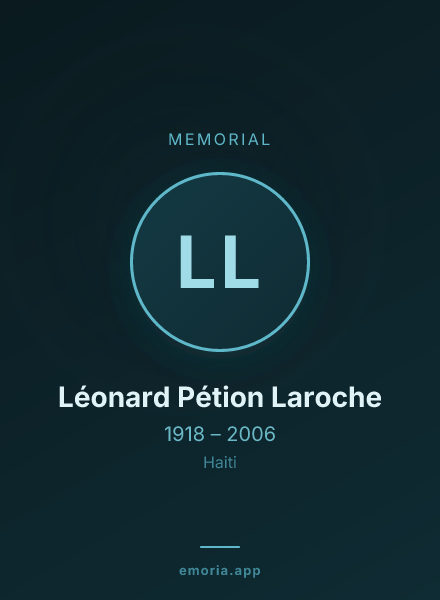 Memorial portrait of Léonard Pétion Laroche