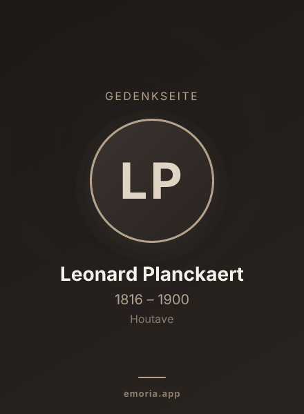 Gedenkportrait von Leonard Planckaert