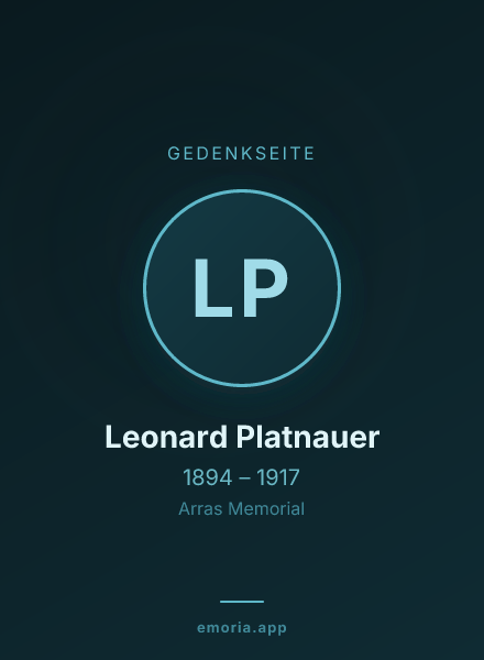 Gedenkportrait von Leonard Platnauer