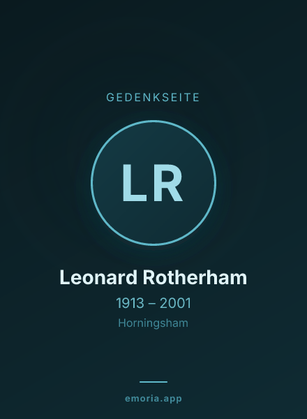 Gedenkportrait von Leonard Rotherham